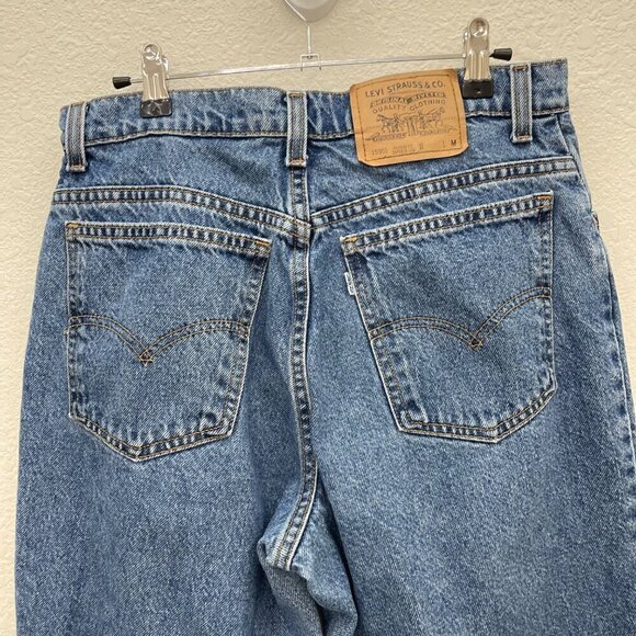 VTG Levis 951 Relaxed Fit Tapered Leg Cotton Denim Blue Jeans Women 12 USA Made - Picture 6 of 7